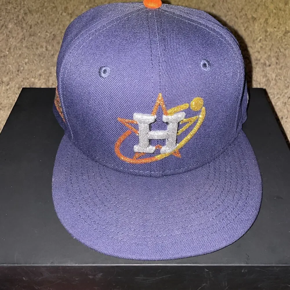 Houston Astros MLB New Era Snap Back Cap Glitter Stitched Cap